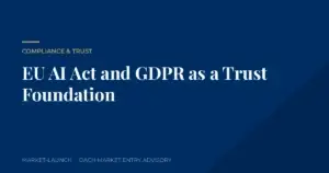 Cover image: EU AI Act and GDPR as a trust foundation for international SaaS companies