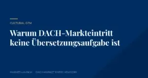 Titelbild: DACH-Markteintritt als strategische Aufgabe statt reines Übersetzungsprojekt