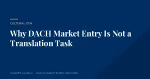 Cover image: DACH market entry as a strategic challenge, not a translation task